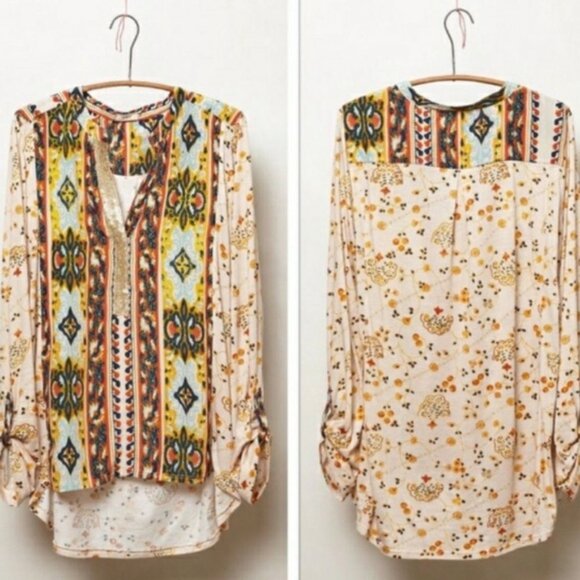 Anthropologie Tops - Anthropologie Tiny Devas Sequin Popover Tunic Top